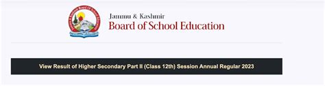 JKBOSE 12th Result 2023 Bi Annual Out For Private Candidates