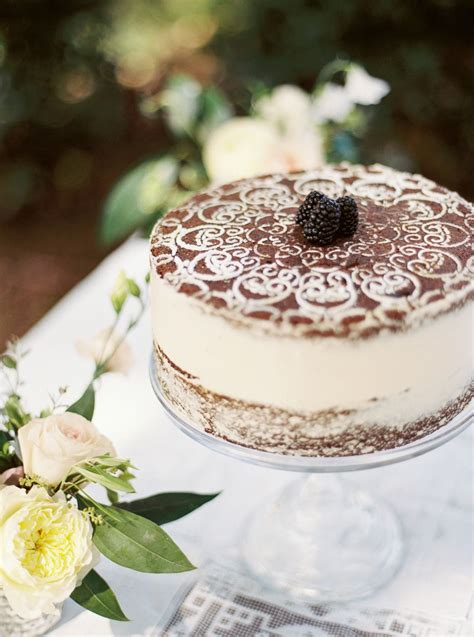 Organic Elegant Historic Home Wedding Traditional Wedding Cakes