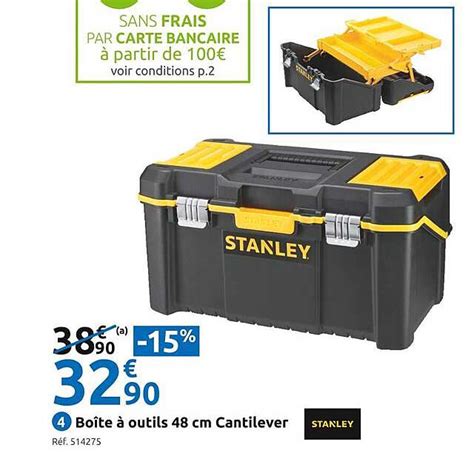 Promo Boîte à Outils 48 Cm Cantilever Stanley chez Mr Bricolage