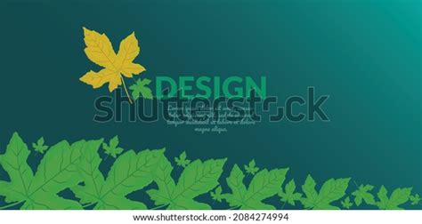 Green Leaves Banner Vector Illustration Suitable Stock Vector Royalty