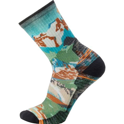 Smartwool Hike Light Cushion Alpine Trail Print Crew Sock Accessories