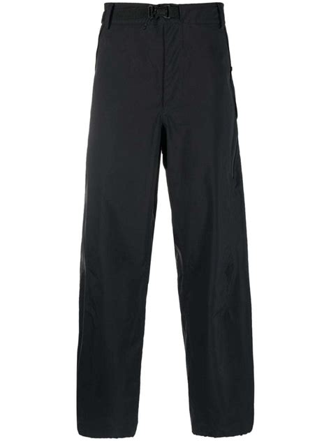 Buy Cp Company Belted Waist Straight Leg Trousers Black At 24 Off Editorialist