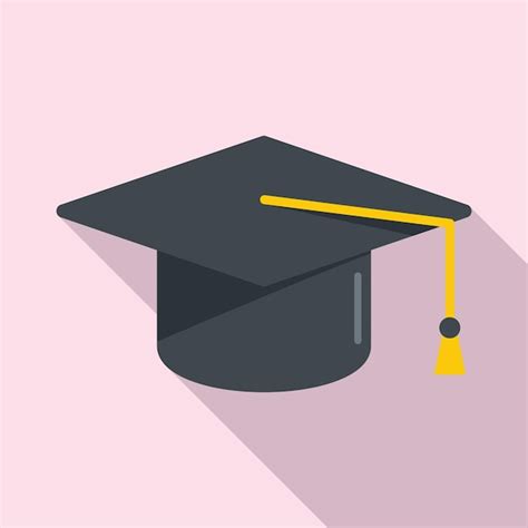 Icono De Sombrero De Escuela De Posgrado Vector Plano Diploma