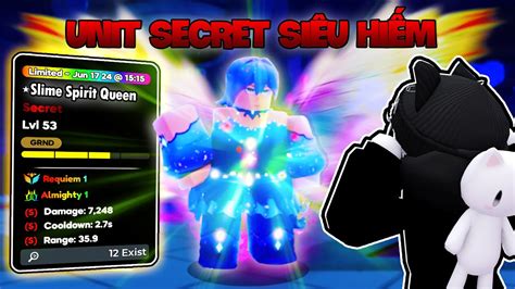 Unit Secret Ma Vương Slime Spirit Queen Thức Tỉnh Trong Anime Defenders