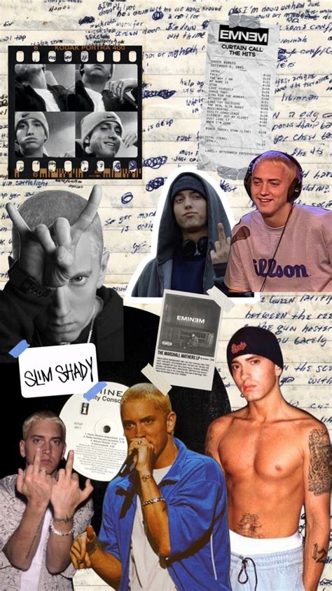 Eminem Collage Poster - Shuffles by sarabara1235