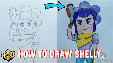 How To Draw Shelly Brawl Stars Step By Step Tutorial Youtube