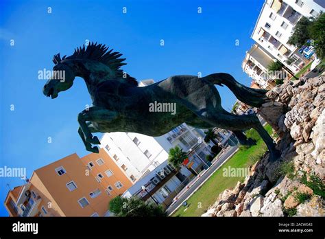 Statue Of Horse Roundabout In Ciutadella Hi Res Stock Photography And