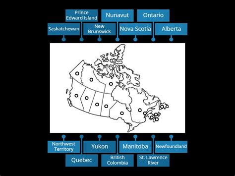 Provinces of Canada - Labelled diagram