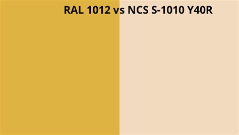 Ral 1012 Vs Ncs S 1010 Y40r Ral Colour Chart Uk