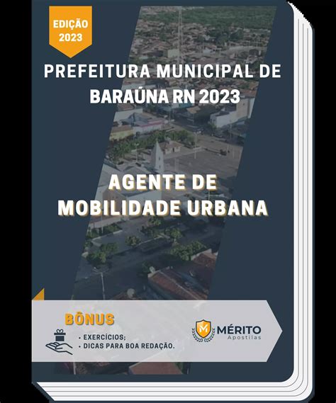 Apostila Agente De Mobilidade Urbana Prefeitura de Baraúna RN 2023