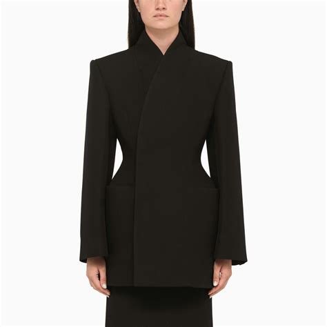 Balenciaga Black Minimal Hourglass Jacket Thedoublef