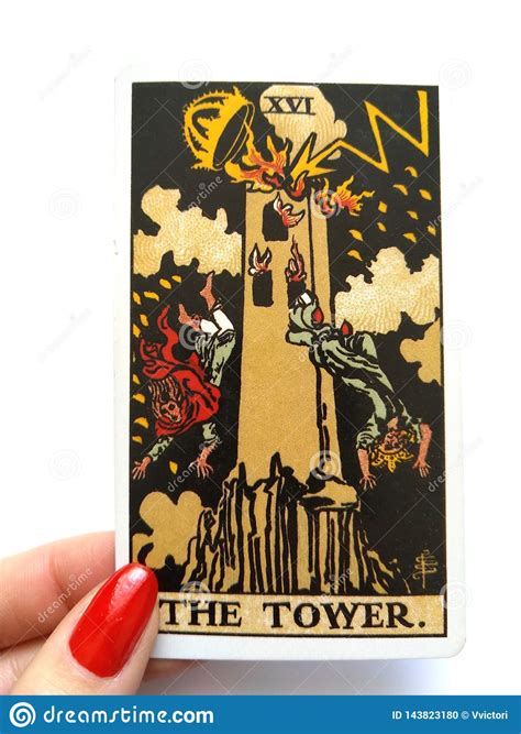 The Tower Tarot Cards Divination Occult Magic Stock Photo Image Of