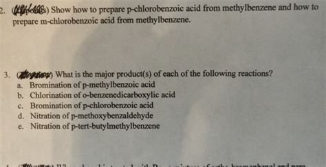 Solved 2 Code Show How To Prepare P Chlorobenzoic Acid Chegg