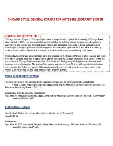 Chicago Style Bibliography 29 Examples How To Write Pdf