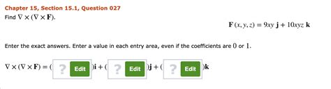 Solved Chapter 15 Section 151 Question 018 Find Div F And