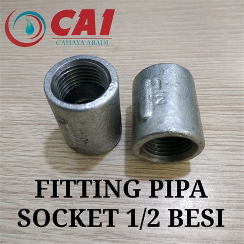 Jual Socket Besi Inch Sambungan Pipa Besi Galvanis Galunggung