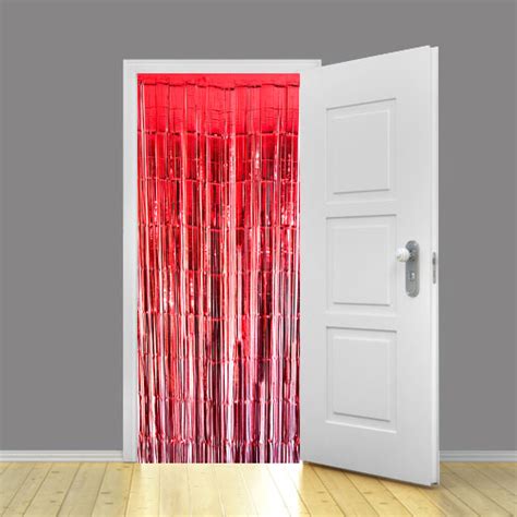 Red Foil Door Curtain Backdrop Cm X Cm Partyrama