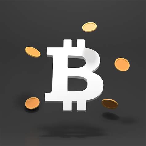 Premium Photo Bitcoin Sign With Coins 3d Renderer