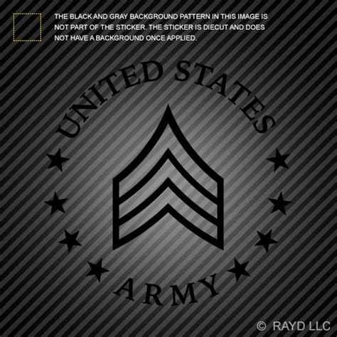 E 5 Sergeant Us Army Rank Sticker Die Cut Decal Sgt Or 5 E5 Ebay