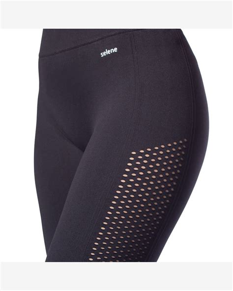 Riachuelo Legging Feminina Selene Sem Costura Detalhe Vazado Preto