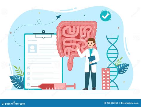 L Illustrazione Proctologa O Colonoscopia Con Un Medico Esamina Il