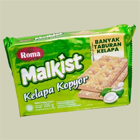 Jual Roma Malkist Kelapa Kopyor Biskuit 200 Gr Shopee Indonesia