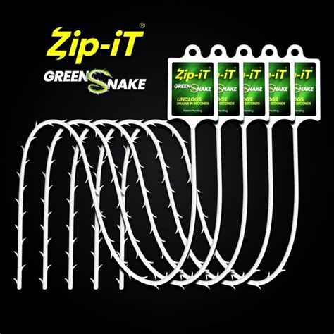 ZIP IT DRAIN CLEANER 5 PK, Zip It Drain Snake - UNCLOG DRAINS IN ...