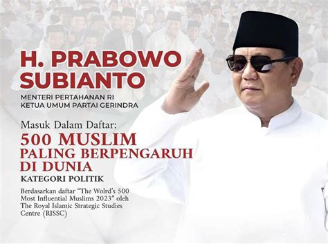 Prabowo Subianto Masuk Dalam Tokoh Muslim Dunia Berpengaruh