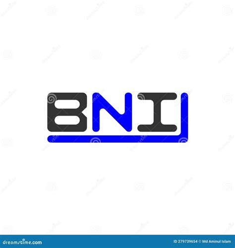 Bni Letter Logo Creative Design With Vector Graphic Bni Stock