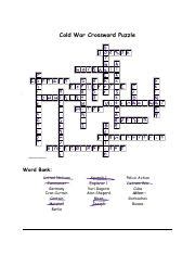 Cold War Crossword Puzzle With Word Bank Pdf Cold War Crossword