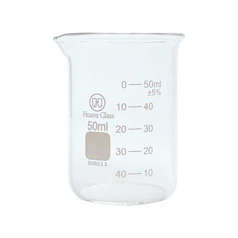 Buy 50ml Glass Low Form Graduated Measuring Beaker Set With Spout