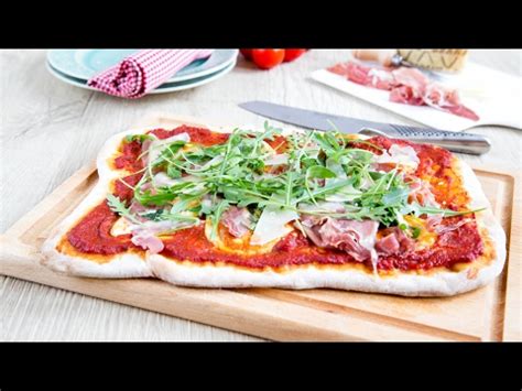 Pizza With Rocket Grana Padano Prosciutto Di San Daniele