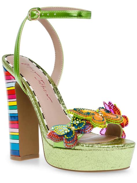 Buy Betsey Johnson Noemi Faux Leather Rhinestone Platform Sandals