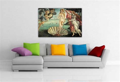 The Birth Of Venus Painting By Sandro Botticelli Framed Canvas Etsy