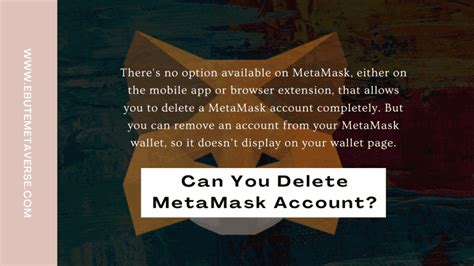 How To Delete MetaMask Account The Exact Step By Step Process