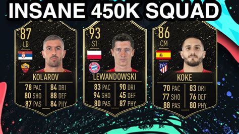 Insane K Hybrid Squad Builder Fifa Ft Kolarov Lewandowski