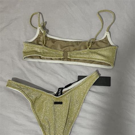 TRIANGL Beautiful Maci Gold Bikini Bottoms Never Depop