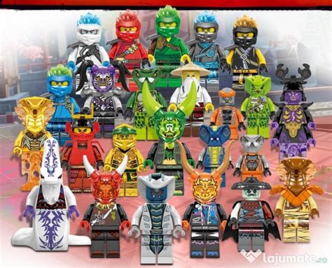 Set 24 Minifigurine Tip Lego Ninjago Cu Serpentini Si Masti 144 Lei