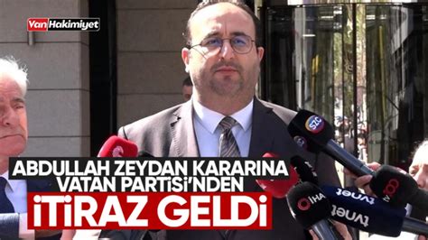 Vatan Partisi Abdullah Zeydan kararı için YSK ya dilekçe verdi