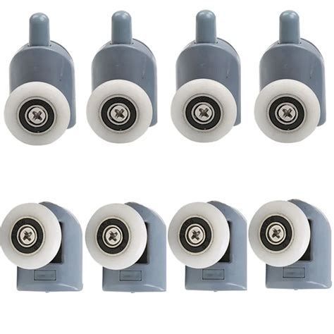 8pcs Shower Rooms Cabins Pulley Shower Room Roller Runners Wheels Pulleys Diameter 19 20 22 23