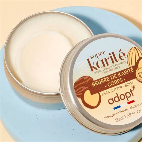 Super karité BEURRE DE KARITÉ CORPS 50ML Adopt parfums soin visage