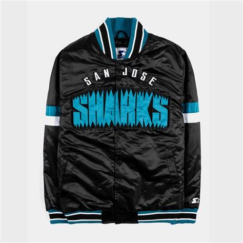 San Jose Sharks Black Varsity Jacket Jacketpop