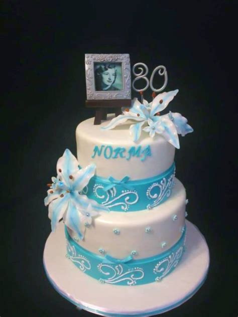 80Th Birthday Cake This Was Normas 1St Cake Ever Having On Her Birthday I Am Honored To Make Her ...