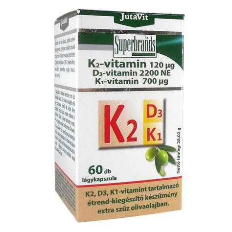 JUTAVIT K2 D3 K1 VITAMIN LÁGY KAPSZ 60X PATIKATT Patika egy