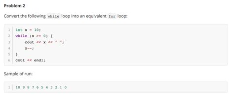 Solved Problem Convert The Following While Loop Into An Chegg