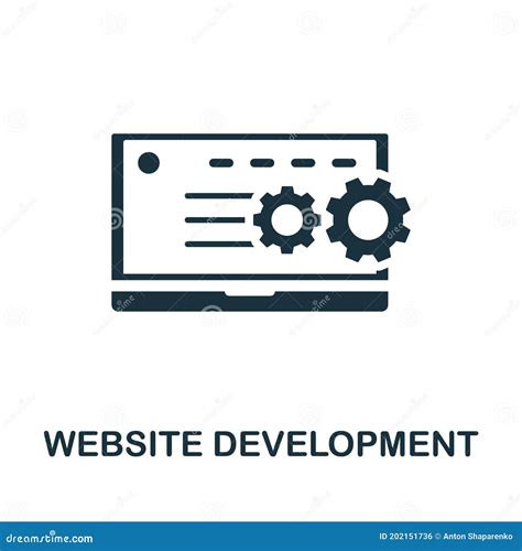 Website Development Icon Simple Creative Element Filled Website