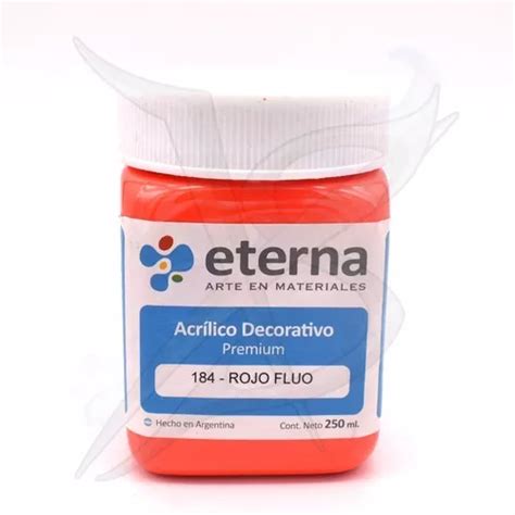 Acrilico Eterna Cc Rojo Fluo Xion Store