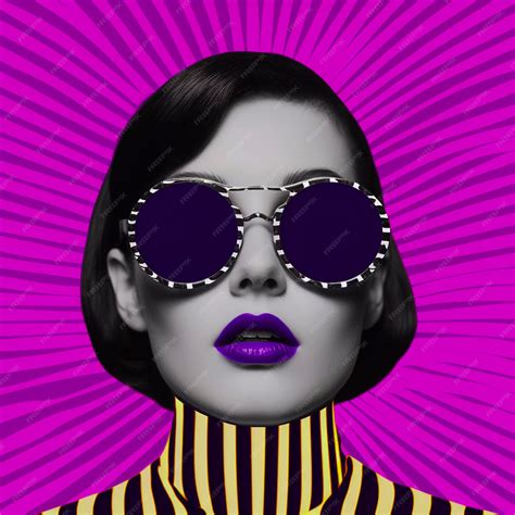 Premium Photo Surrealistic Pop Art Portrait In 1970s Style Collage