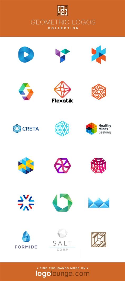 logo collection geometric vector logo designs shapes geometry