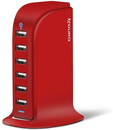 Aduro 6 Port Usb Desktop Charging Station 40w Hub Wall Charger For Multiple Devices Smart Flow